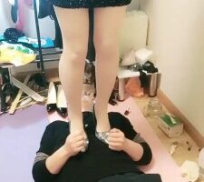 【然而】高帮帆布鞋踩继父 bf20334