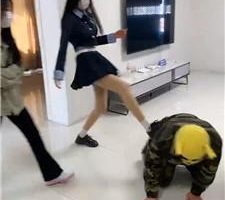 【精神小妹】3S学生主-暴力踢踹鞭打【双视角版】 bf40407