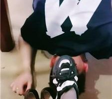 【冰沫老师】嘴叼高跟/脏鞋蹂躏踩/玩狗舌/闻鞋闻jio/虐乳 JS240522-10