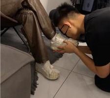 【玥野兔】舔运动女神超脏鞋原味玉足 JS241002-10